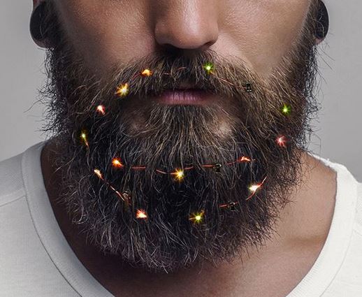 Decorating Your Beard with Tiny Christmas Lights